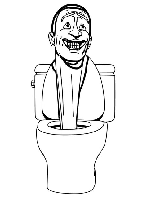 skibidi toilet colouring in